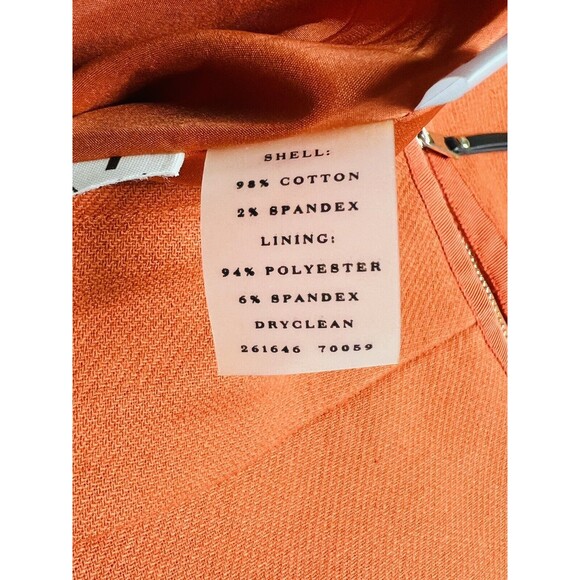 Ann Taylor Womens Size 4 Lined Pencil Skirt Textured Knit Orange - Picture 8 of 10